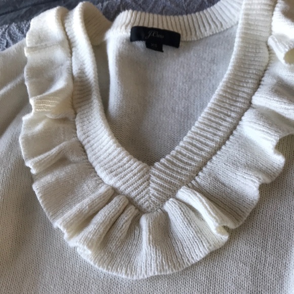 Ruffled cream sweater - Picture 3 of 4